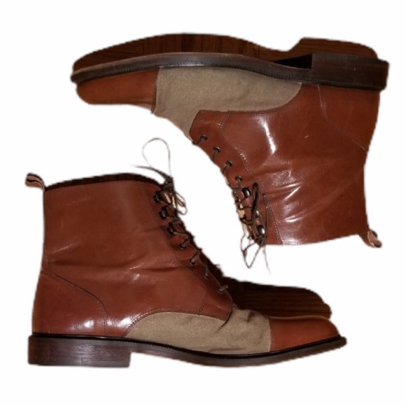 Men's IDEA Leather & Canvas Boots (Size 11.5/12) - Picture 8 of 12